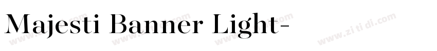Majesti Banner Light字体转换